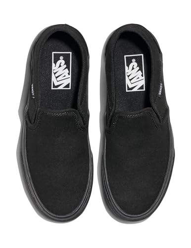 Image of Vans Women's Asher Slip-On Shoe - Comfortable Sneakers for Walking, Fashion & Everyday Wear Black /Black