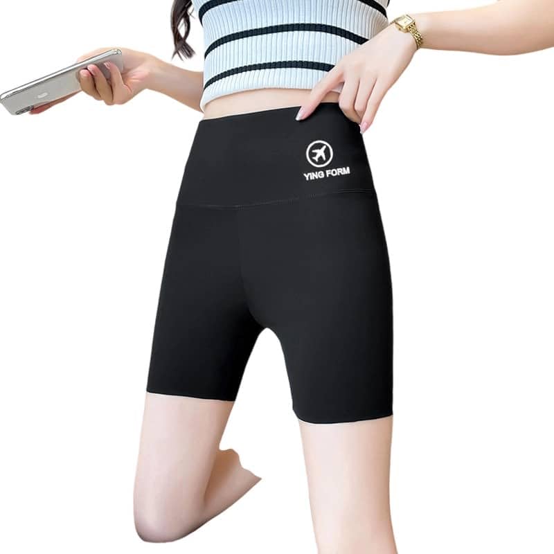 Tummy Control Workout Yoga Shorts Open Crotch High Waisted Gym Running Biker Shorts