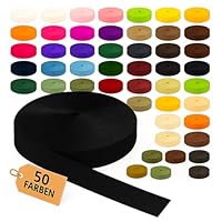KBBB Gurtband 2m oder 5m lang – 50 Farben Breiten: 10mm 15mm 20mm 25mm 30mm 40mm 50mm Polypropylen