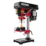 Arebos Trapano a colonna da banco 500 W | Posizione laser | 2.500 Rivoluzioni al minuto | Regolazione del banco: 45° – 0 – 45° | Velocità selezionabili: 5 | Mandrino dentato da 13 mm