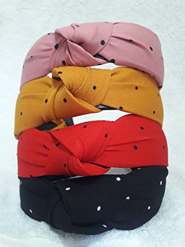 Image of GT Gloptook Hair Jewellery Plastic and Fabric Multi-Colour Combo of 4 Hair Bands Head Bands for Girls and Women, Hair Accessories Headband Solid Hairband for Women's and Girl's