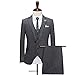 Men's Suits Groom Wear Tuxedos Custom Made 3-Piece Wedding Suits Slim (Jacket+Pant +Vest) (Color : Gray Size : XXL for 70 to 75 kg) (Gray XL for 65 to 70 kg)