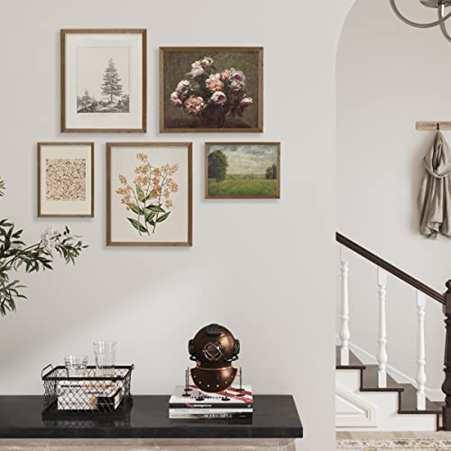 Vintage Botanical Wall Art Decor - Farmhouse Wall Decor For Bedroom Living Room Bathroom - Flower Poster Floral Pictures Plant Wall Prints For Kitchen Decor - Rustic French Country Room Decor Set Of 5 #TOP5