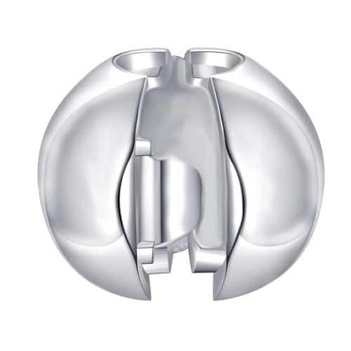 Sterling Silver Round Stopper Clip Charm Lock Spacer for Pandora Charms Bracelet (Silver)2