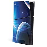 Skinit Decal Gaming Skin Compatible with PS5 Slim Digital Edition Console - Officially Licensed View of a Planet as it Looms in Close Orbit and with Rings Design