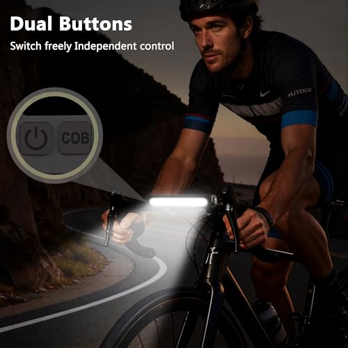 Bike Lights for Night Riding,1500 Lumens High&Low Beam Front