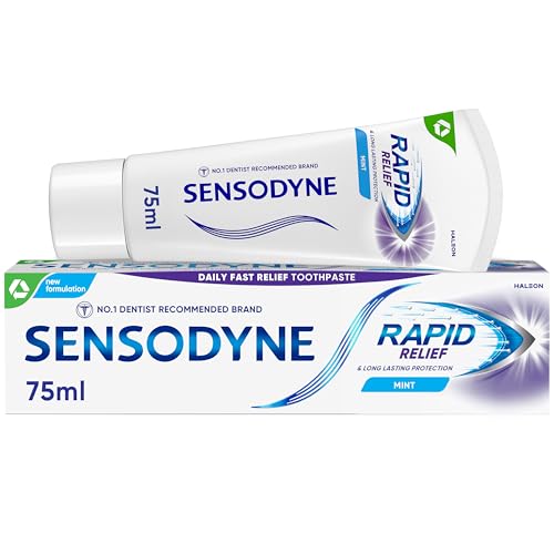 Sensodyne Rapid Relief Toothpaste Daily Fast Relief Sensitive Toothpaste for Sensitive Teeth Original Mint Flavour 75ml