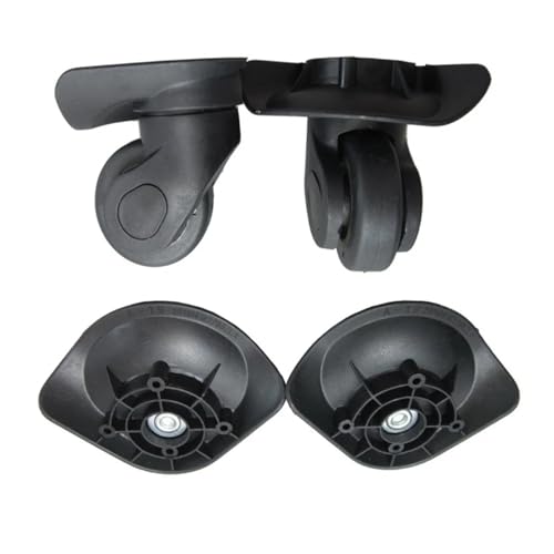 1 Pair A19 Suitcase Luggage Universal 360 Degree Swivel Repair Accessories Trolley Wheel Parts (Large Black)