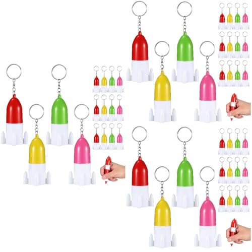Stylo fusée avec lumière Tofficu pour fournitures scolaires lot de 36 stylos à bille porte-clés