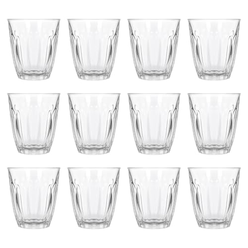 Argon Tableware 100ml Geriffelte Espressogläser - 12x Spülmaschinenfest Küche Wasser Cocktail Saft Gin Wein Whisky Trinken Glaswaren Gläser Set