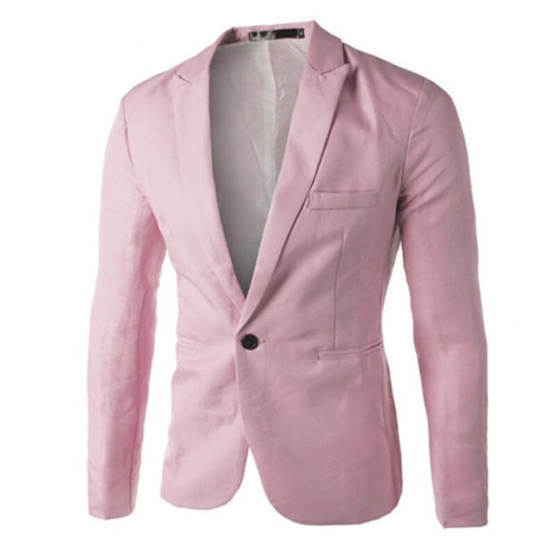 Blazer formel pour hommes rose veste de costume cintrée mariage