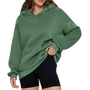 Glamaker Women’s Oversized Essentials Hoodies Fleece Sweatshirts Fall Long Sleeve Sweater Pullover Hoodie With Pocket