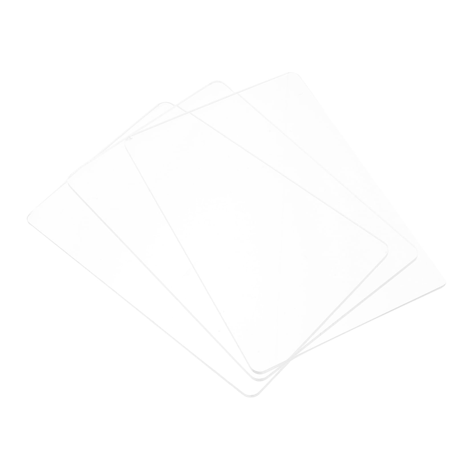 KALLORY 3pcs Transparent Acrylic Cutting Pads Craft Mats for Cutting Pads Engraving Mats to Protect Table Smooth Even Surface for Paper Crafts