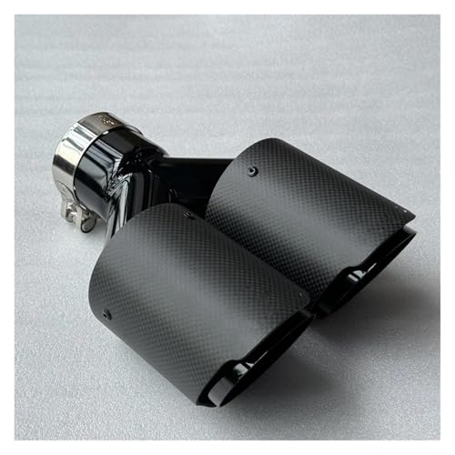 Tuyaux d'échappement carbone double 57mm pour remplacer un embout d'origine rouillé
