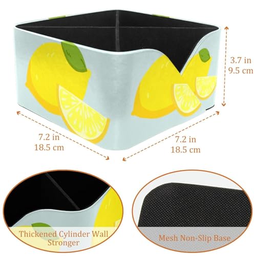 Pot de rangement pour bureau citron avec porte-crayons et organiseur à compartiments