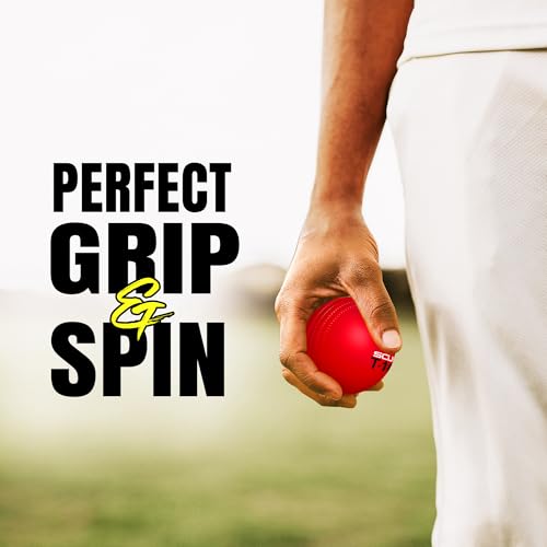 Image of SCUD T10 PVC Wind Ball for Practice | Indoor & Outdoor Soft Training Cricket Ball for Coaching & Daily Practice | Lightweight 80-85 g Durable PVC Construction (Pack of 3pc Balls, Red)