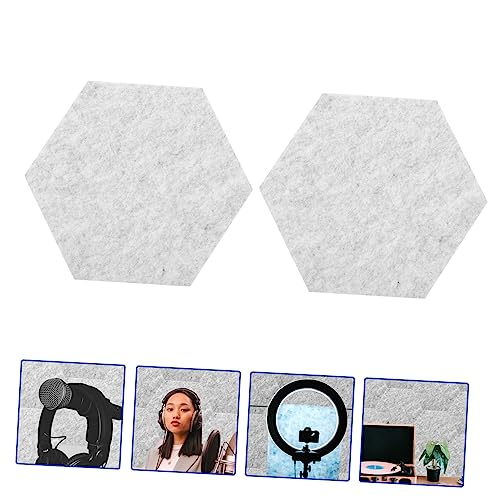 BESPORTBLE 2 piezas paneles absorbentes de sonido de alta densidad aislamiento acústico para reducción de ruido en estudios, oficinas y teatros en casa gris miniatura 3