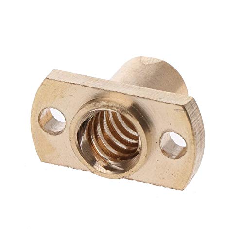 Lysee 3D Printer Parts & Accessories - T8 nut Pitch 2mm Lead 8mm Brass T8x8mm Flange Lead Screw Nut for CNC Parts Drop Shipping Support
