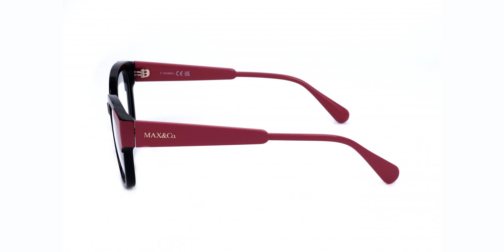 Max&Co. Brille mit Sehstärke für Damen optional mit Sonnenbrillentönung oder Blaulichtfilter, Rund, gefertigt aus Kunststoff (inklusive Brillenetui)