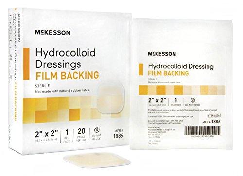 McKesson 1886 Hydrocolloid Dressing, Film Backing, Sterile, 2