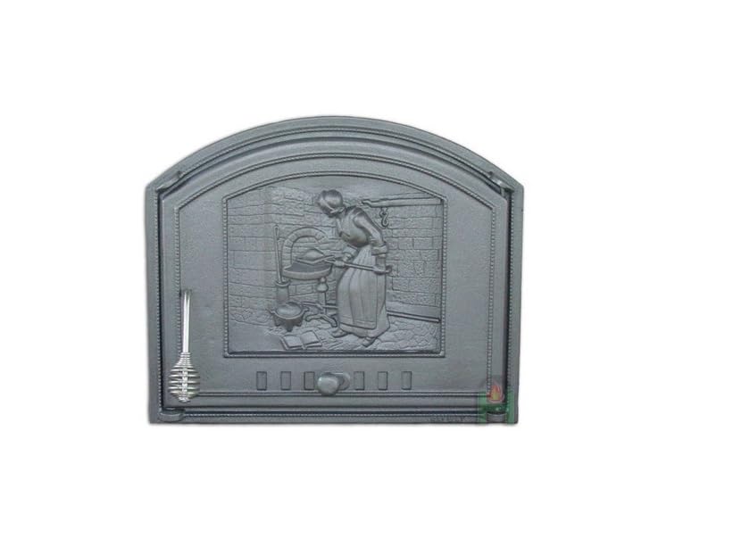 Sellon24® Backofentür aus Gusseisen Ofentür Pizzaofentür Garten Grill Brotofen H1210