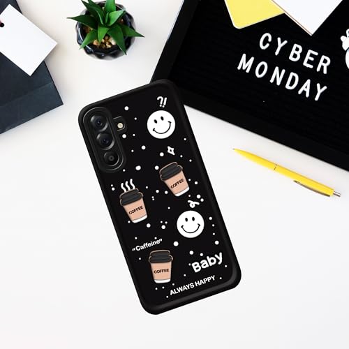 Image of amazon basics Back Case Cover Compatible for Samsung Galaxy M36 5G | Cute Fun Cartoon 3D Ball | Coffee Silicone Case | Camera Protection | Body Protection | Shock Proof | Color Black