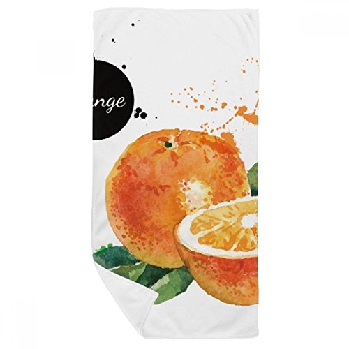 Serviette de toilette orange aquarelle multicolore douce 35x70