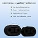 I33T Rubber Exhaust Hangers,Universal Exhaust Hanger with 2 Holes Adjustable Muffler Hangers Automotive Replacement Exhaust Hangers (Black, 4Pack)