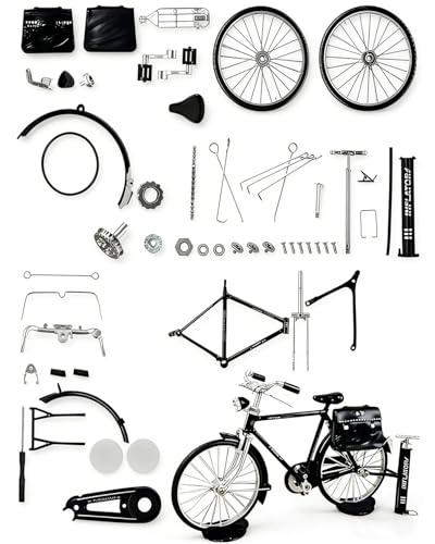SCJJZ Bicicletas de juguete para dedos,Adorno de Bicicleta Retro, Kit de Decoración DIY, Dedo Bici, Juguete Modelo Escala 1:10 para niños Oficina Decoración del Hogar