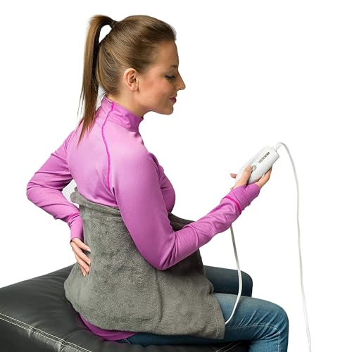 Image of DMI Heating Pad for Pain Relief with 4 Heat Options & Moist Heat for Back Pain Relief,FSA and HSA Eligible,Neck and Shoulders,Muscle Aches,Arthritis,Period Cramps,9ft Cord,14.5 x 12 ',Medium (Pack of 1)
