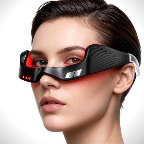 Image of Red Light Therapy Eye Massager for Puffy Eyes & Wrinkles, Rechargeable Care Device, Under Eye Red Light Therapy Device for Dark Circles, Eye Bags & Puffiness periorbital(Black)