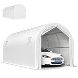Outsunny Carpa Garaje Portátil 3x6 m, Blanco