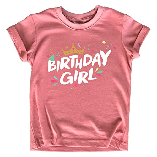 Image of Birthday Girl Shirt Crown 1st First 2nd Two 3rd 4th 5th Toddler Birthday Outfit