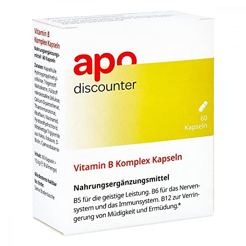Vitamin B Komplex Kapseln hochdosiert mit B6 und B5 von apo-discounter 60 stk Cover