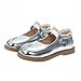 Toddler Little Kid Girls School Uniform Dress Shoes Comfort Thick Flat Sole Fashion Loafers Silver