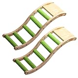 VANZACK 2pcs Parrot Climbing Plaything Bird Wooden Ladder Toy Chicken Plaything Bird Rope Perch Stand Toys