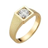 Tolldek 9K/14K/18K Oro blanco banda de boda, sello de pareja anillos con moissanita, joyas auténticas alianzas de boda de oro blanco Au 375/585/750, talla 47-65, Oro amarillo de 9 quilates (375