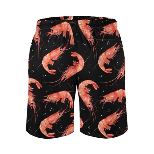 Cartoon Shrimp Men's Swim Trunks Breathable Bathing Suit Swimming Board Shorts Hawaiian Beach Swimwear2