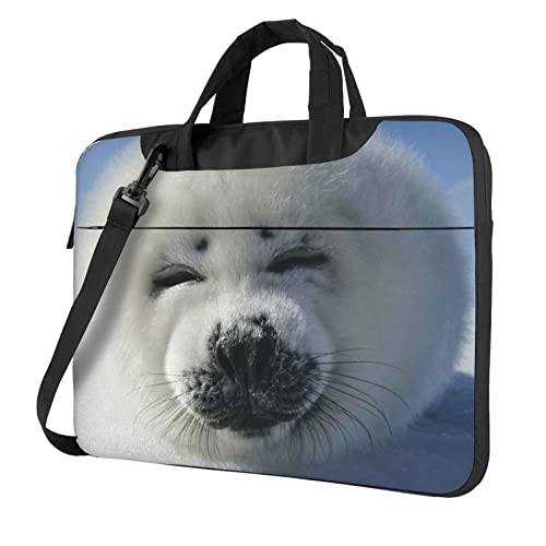 Sacoche ordinateur ours polaire avec bandoulière pour vos trajets bureau et café