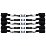 KJE Heavy Duty Lashing Straps 10 Pcs - Tie Down Straps with Adjustable Cam Buckle up to 600lbs for M