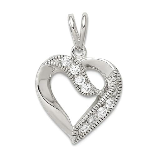 Collier cœur argent 925 le cadeau d'amour idéal en oxyde de zirconium