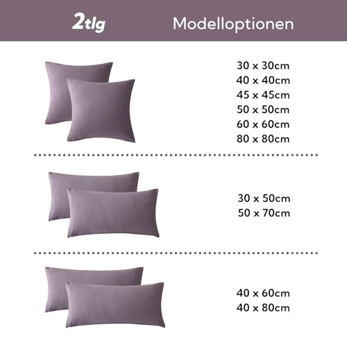 SOULFUL Doppelte Musselin Kissenbezug 80x80 Baumwolle, Dunkelviolett – Ansicht 6
