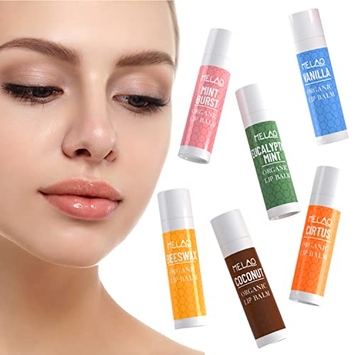 Purevacy Flavored Lip Balm For Dry Cracked Lips And Dry Skin, Unisex Natural Lip Balm Set Of 6 Flavors, Mint, Citrus, Coconut Lip Balm With Moisturizing Ingredients, Sweet Vanilla Lip Balm For Girls #TOP14