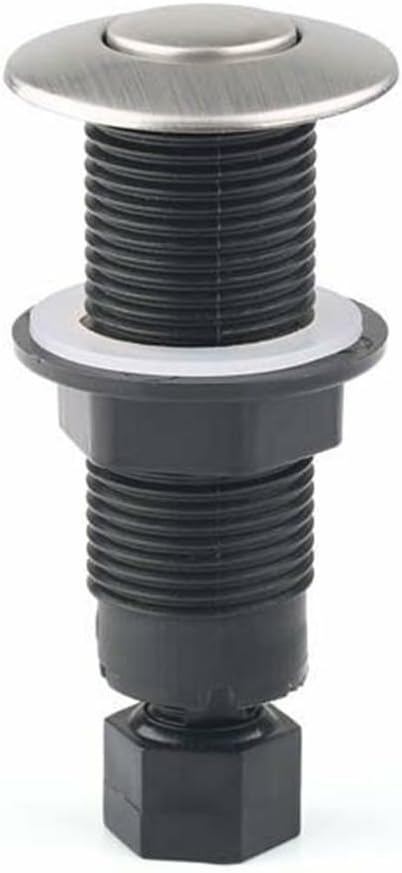 Stainless Steel Air Switch Button 1 Inch Diameter Replacement for Garbage Disposal Systems and Electric Water Heaters, Kitchen Countertop Mount with Easy Push Control
