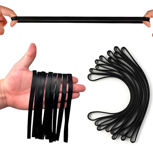 Large Black Rubber Bands Heavy Duty Thick Wide Strong Extra Large Giant Elastic Bands Extra Wide Big Size XL Rubberbands Heavy Rubber Bands Strong Thick Wide Elastic Band Big Rubberband Heavy (10 Pieces)
