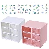 【Cajón extraíble】: la unidad organizadora de cajones múltiples está equipada con muchos cajones, que son extraíbles para facilitar la limpieza y el uso de utilidades. Adecuado para montaje en pared y de pie, ofrece más formas de colocar su almacenamiento.