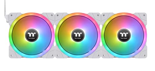 Amazon | Thermaltake SWAFAN EX14 RGB White (3-Fan Pack) PCケース