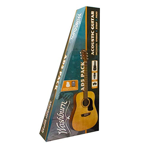 Dorso e manico in mogano. Washburn Folk Apprentice pack D5 naturale