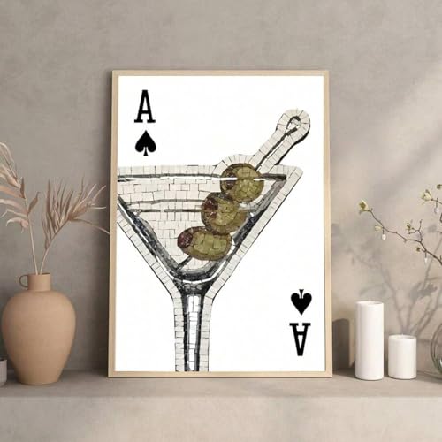 Tableau sur toile Martini minimaliste pour une ambiance chaleureuse