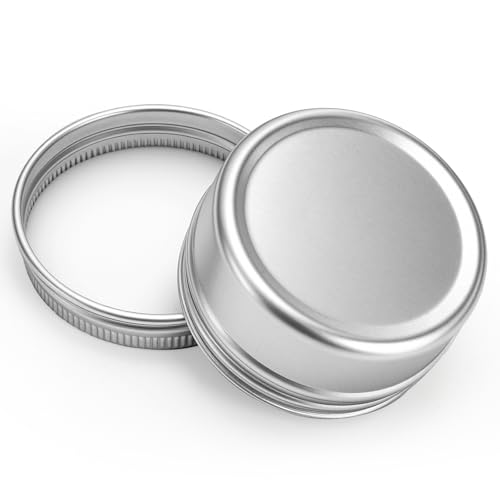 Tosnail 48 Pack 1 OZ Mini Metal Round Tins with Screw Lids, 30 ML Empty Sample Jars, Travel Storage Containers3